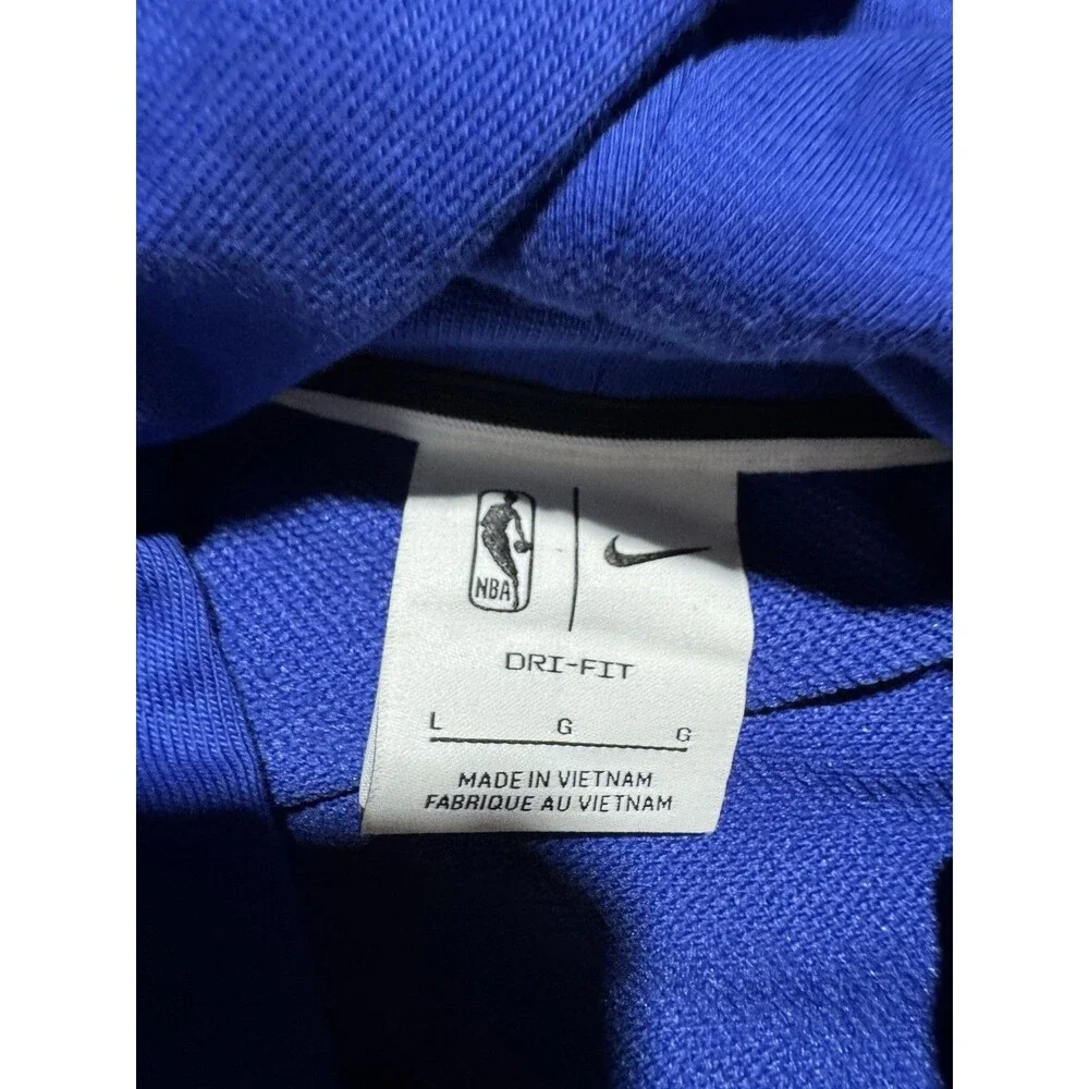 Philadelphia 76ers Hoodie Nike Big Logo Fleece Lined Sweatshirt Blue Mens Large